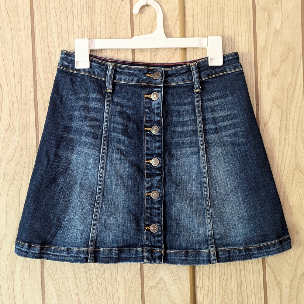 Cello Jeans Button Front Mini Skirt